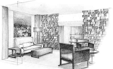 living room sketch  alison mcneil interior design renderings