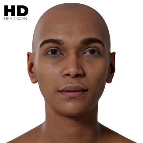 hd female head model 02