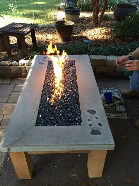 Fire pits create a rustic, relaxed focal point for your backyard. Gallery | Diy gas fire pit, Fire pit coffee table, Fire ...