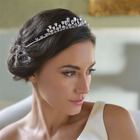 Ivory And Co Teardrop Tiara Crystal Bridal Accessories