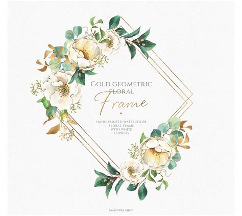 Gold Watercolor Watercolor Flowers Watercolor Wedding Floral Wall