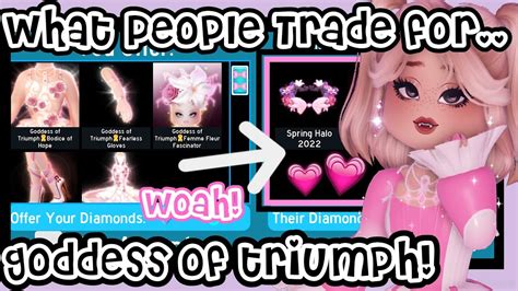 What People Trade For The Goddess Of Triumph Set In Royale High Roblox Royale High Trading