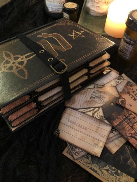 Book Of Shadowsgrimoirespellbook Printable Junk Journal Kit Etsy Magic Aesthetic Witch