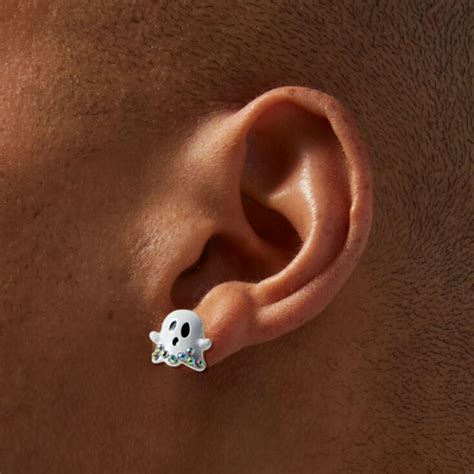 Embellished Ghost Stud Earrings Claires Us