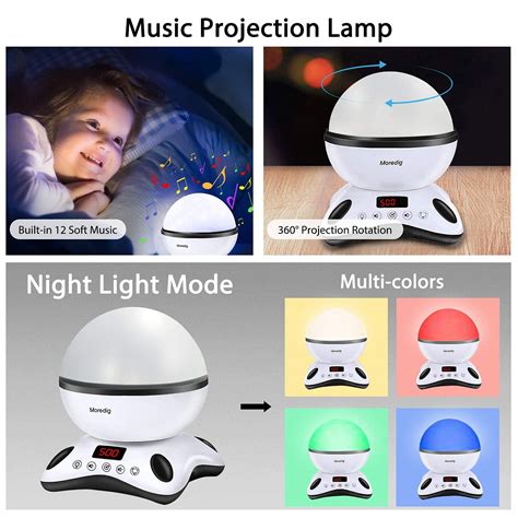 Moredig Night Light Projector Night Light Kids With Remote And Timer