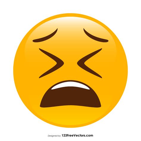 Weary Face Emoji Clipart