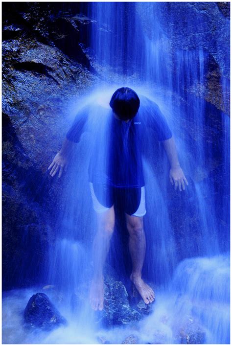 Peace Under The Waterfall People And Portrait Photos Lifes Small