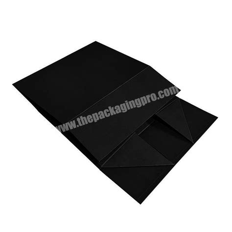 Luxury Custom Logo Printed Cardboard Packaging Magnetic Closure Black