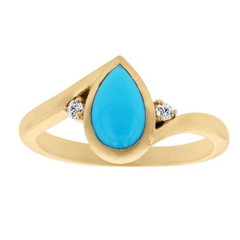 Turquoise Teardrop Engagement Ring Tear Drop Engagement Ring