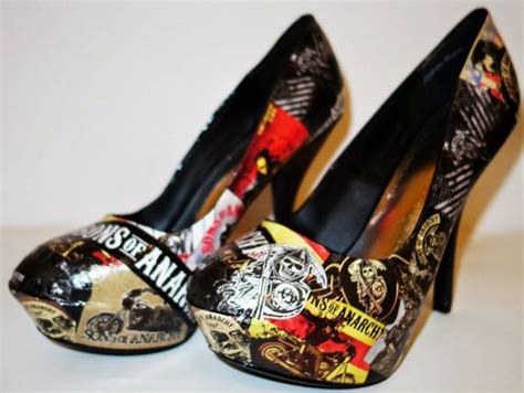 Sons Of Anarchy High Heels Shoes By Madhatterdesigns87 On Etsy Girly