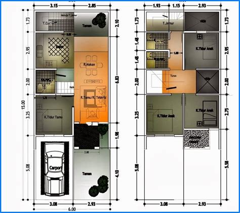 Ide Gambar Denah Rumah Minimalis Lantai Ukuran X Gambar Rumah