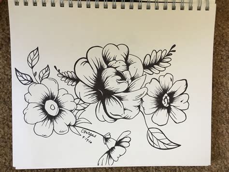 I'm sure you will be thrilled to see realistic flower drawings on a. Sharpie Pen Drawing at GetDrawings | Free download