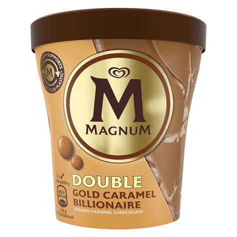 Magnum Double Gold Caramel Billionaire Tub 440ml Magnum Ice Cream