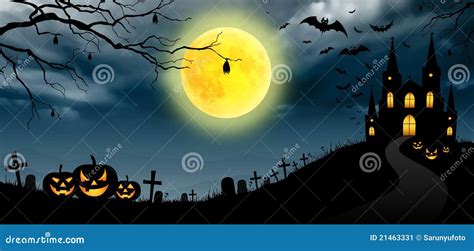 Halloween Panorama Stock Illustration Illustration Of Grave 21463331