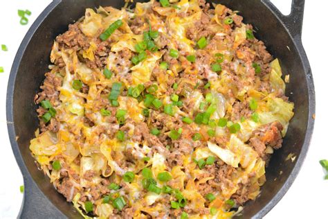 Taco Ground Beef And Cabbage Skillet Meal Sweet Peas Kitchen
