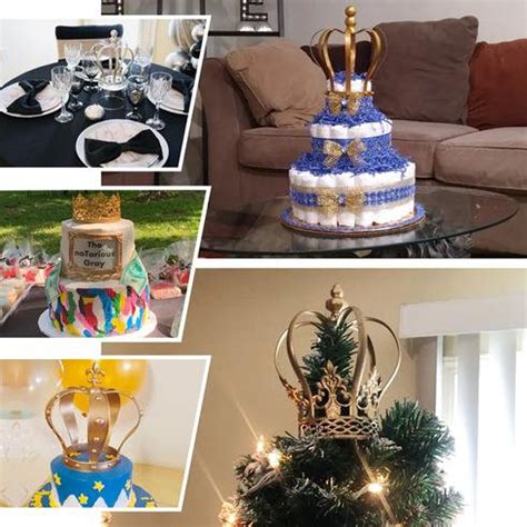 9 Gold Cake Toppers Crown Cake Toppers Royal Crown Etsy
