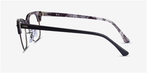 ray ban rb5154 clubmaster browline black multicolor frame eyeglasses eyebuydirect canada