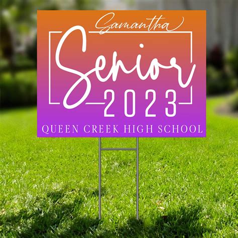 2023 Senior Custom Yard Sign High School Senior Grad Etsy Yard