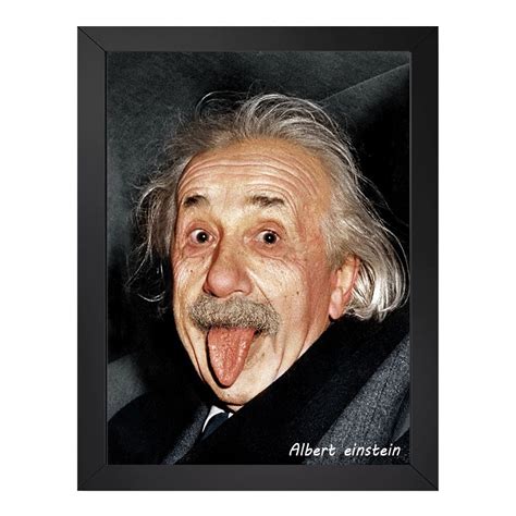 Quadro Albert Einstein Lingua Tamanho 35x25cm Elo7