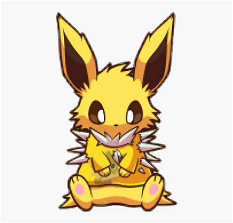 Jolteon Pokemon Electricidad Yellow Amarillo Kawaii Cute Eevee