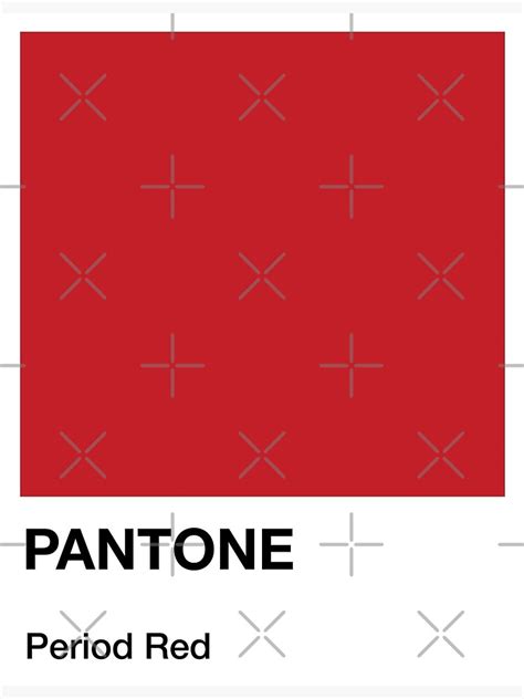 Pantone Period Red Poster For Sale By Piastrelli Redbubble