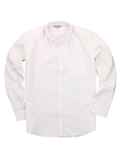 urban boundaries men s 100 cotton long sleeve button down collar oxford shirt white xx