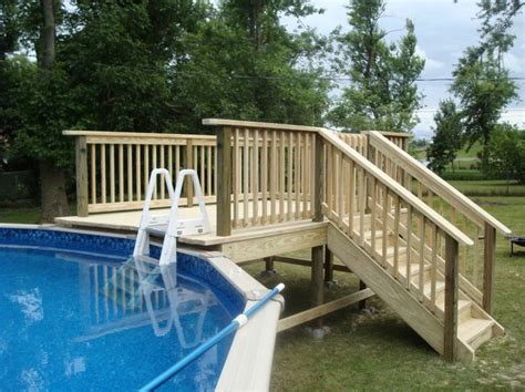 Marvelous Above Ground Pool Deck Ladder Steps With Swim Time Heavy Duty