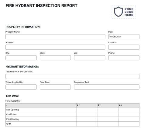Hydrant Flow Test Report Joyfill