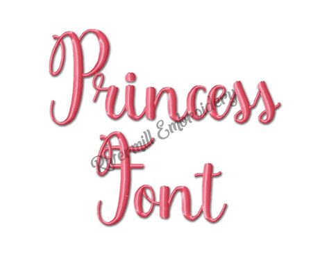 Princess Font Machine Embroidery Alphabet Rivermill Embroidery