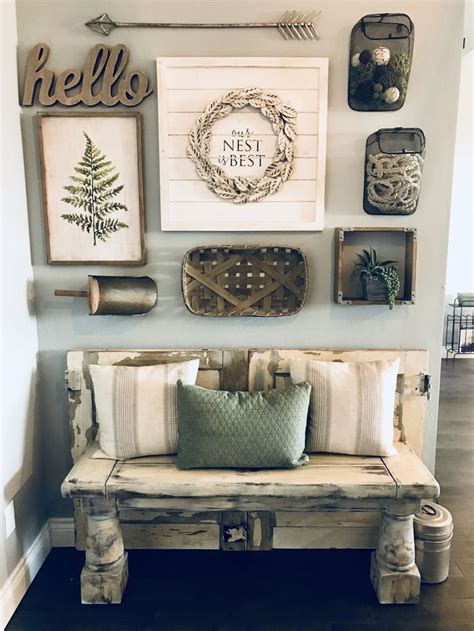 Modern Farmhouse Entry Bench And Accent Wall Design By Nikki Johnston