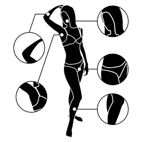 Body Waxing Silhouettes Illustrations Royalty Free Vector Graphics