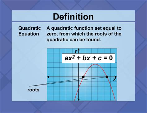 Definition Quadratics Concepts Quadratic Equation Media4math