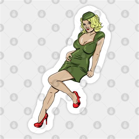 Army Pin Up Pin Up Girl Sticker Teepublic