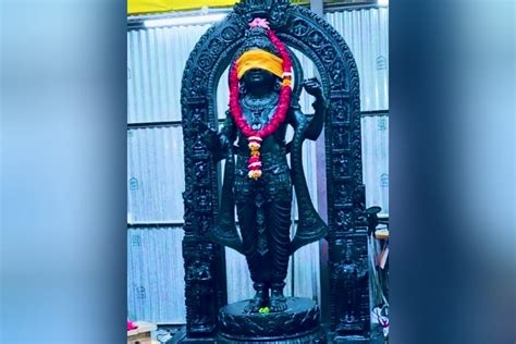 First Photos Of Ram Lalla Idol Inside Ayodhya Ram Mandir Go Viral Hot