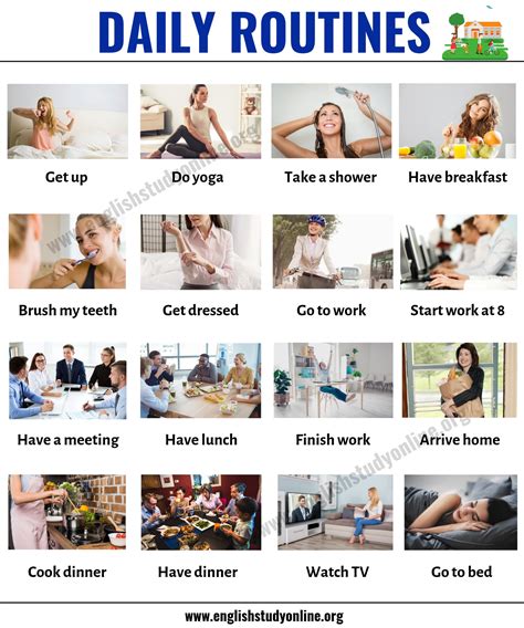 Daily Routine Activities For Adults