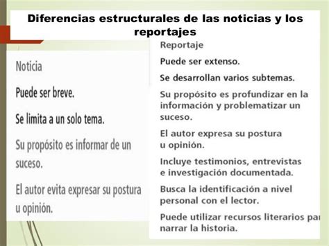 Diferencias Y Semejanzas Entre Articulo Noticia Cronica Y Reportaje