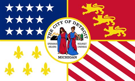 The Flag Of Detroit Its A Little Odd But Not Terrible Also Feel