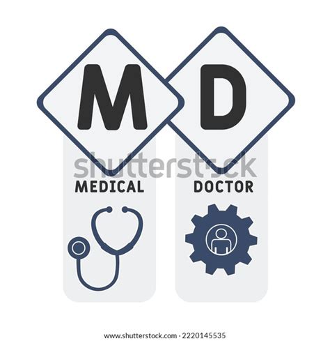 Md Medical Doctor Acronym Business Concept Stock Vector Royalty Free