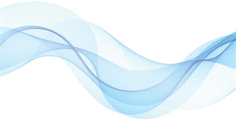 Abstract Blue Wavy Lines On White Background Vector 2303907 Vector