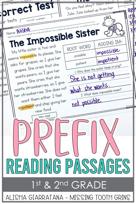 Prefix Reading Passages | Reading passages, Guided reading resources, Teaching reading