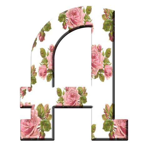 Sussurro De Amor Alfabeto Decorativo Rosas
