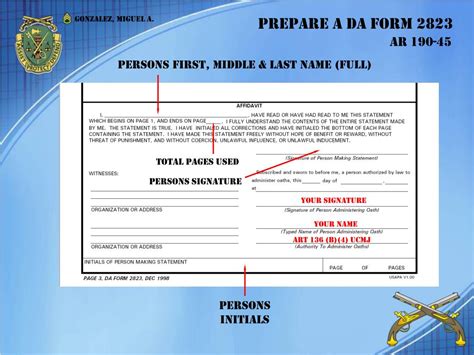 Ppt Prepare A Da Form 2823 Powerpoint Presentation Free Download