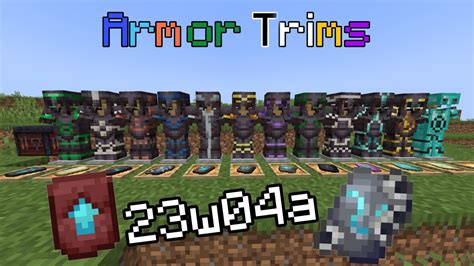 Armor Trims And Netherite Upgrade In The New Snapshot 23w04a Youtube