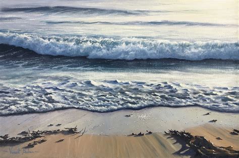 The Beach Vincent Basham Seascape Artist Cornwall