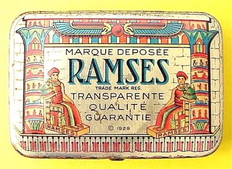 Vintage French Ramses Condoms Metal Tin 1929 Vintage Tins Vintage