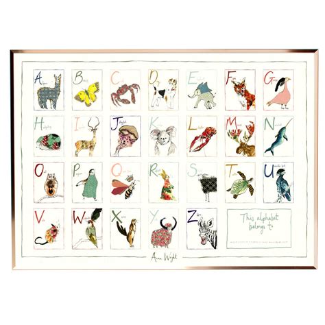 Animal Alphabet Poster By Anna Wright