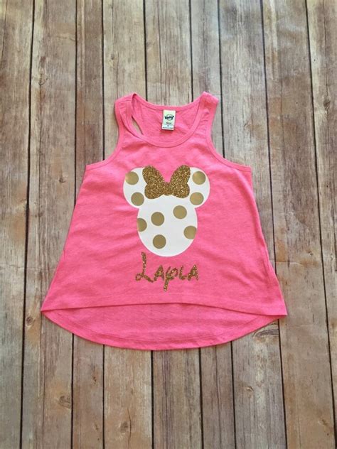 Minnie Mouse Girls Disney Tank Topminnie Mouse Tank By Leleandtee