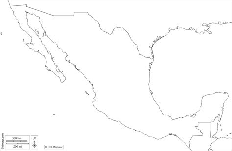 México Mapa Gratuito Mapa Mudo Gratuito Mapa En Blanco Gratuito