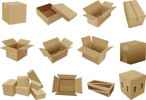 Boxes And Cartons Vector Vector Download