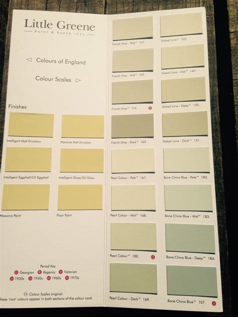Example 1 Little Greene English Heritage Colour Chart Little Greene